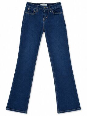 Vintage Y2K‎ Baby Phat Silver Label Bootcut Jeans Size 1 Dark Wash Gold Cat Logo